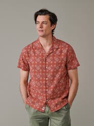 Aubin Abbey Cuban Collar Short Sleeved Shirt