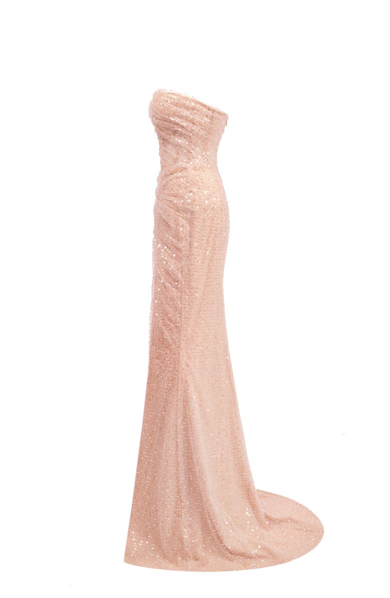 Milla Spectacular Sequined Maxi Dress In Gold, Alternate, color, 