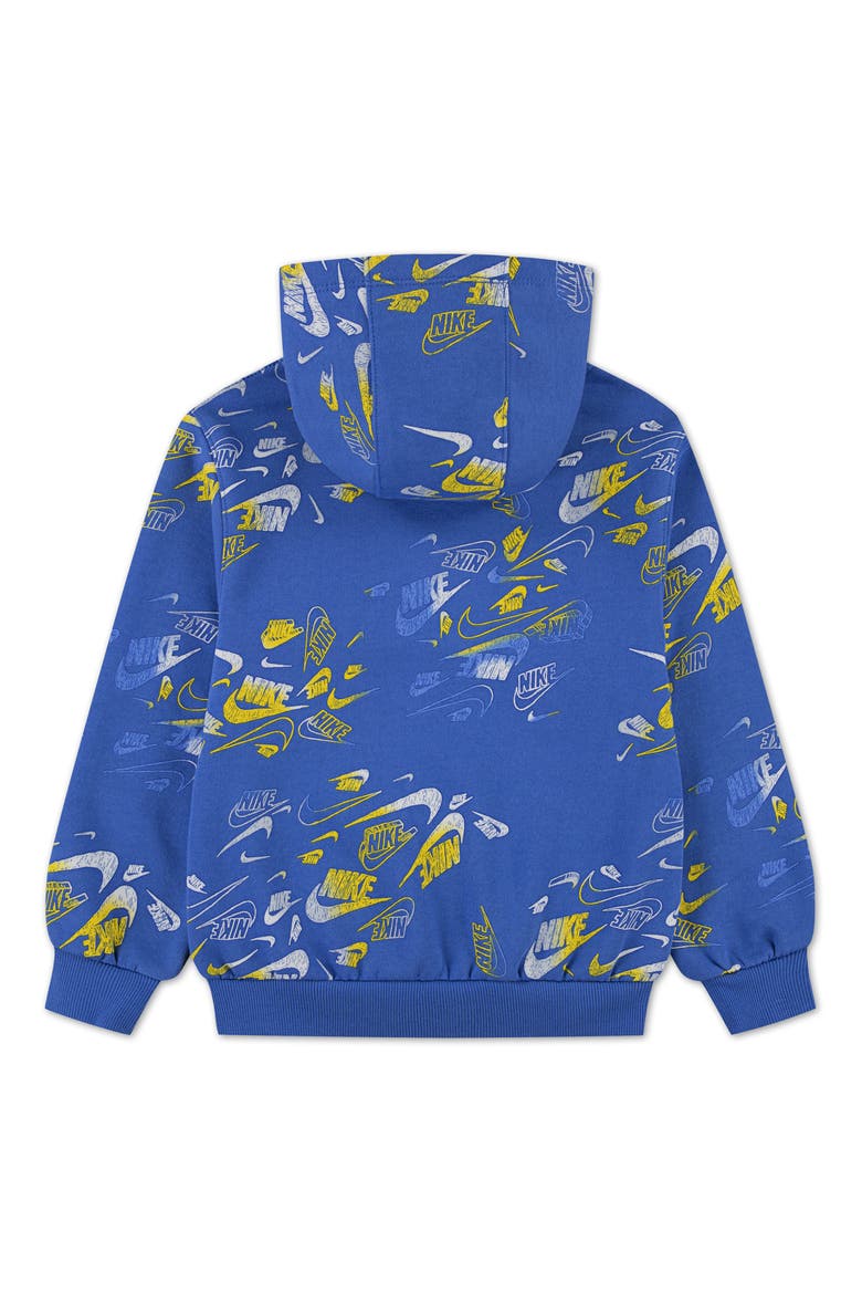 Kids' Reveal Logo Print Hoodie, Alternate, color, COMET BLUE