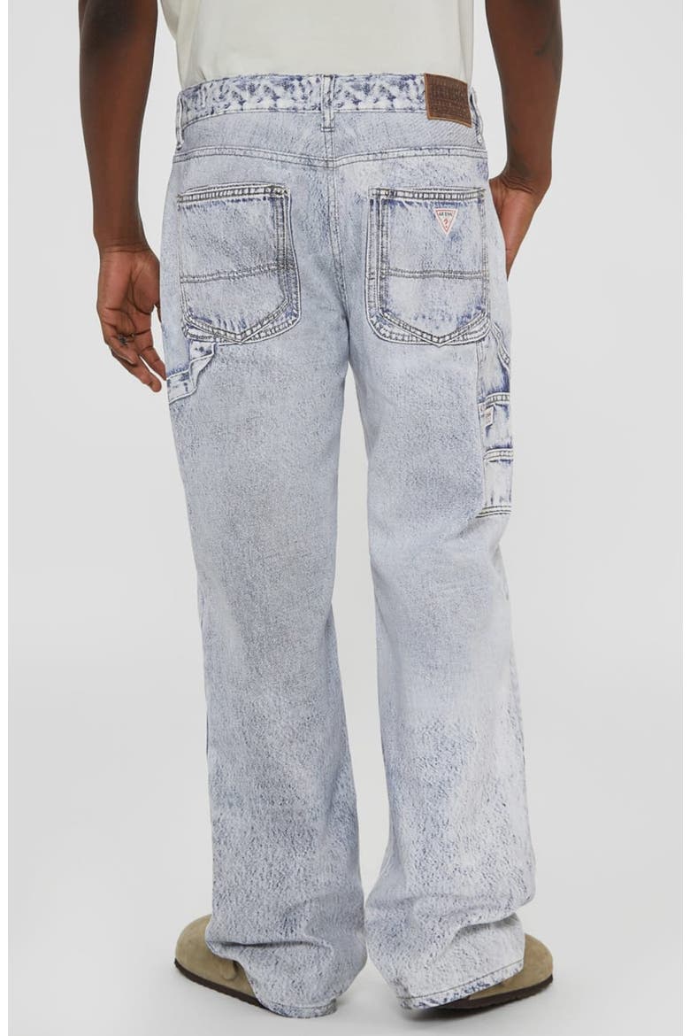 Go Photorealistic Baggy Faux Denim Pants, Alternate, color, BLUE