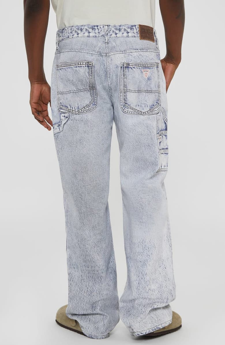 GUESS ORIGINALS Go Photorealistic Baggy Faux Denim Pants, Alternate, color, Blue