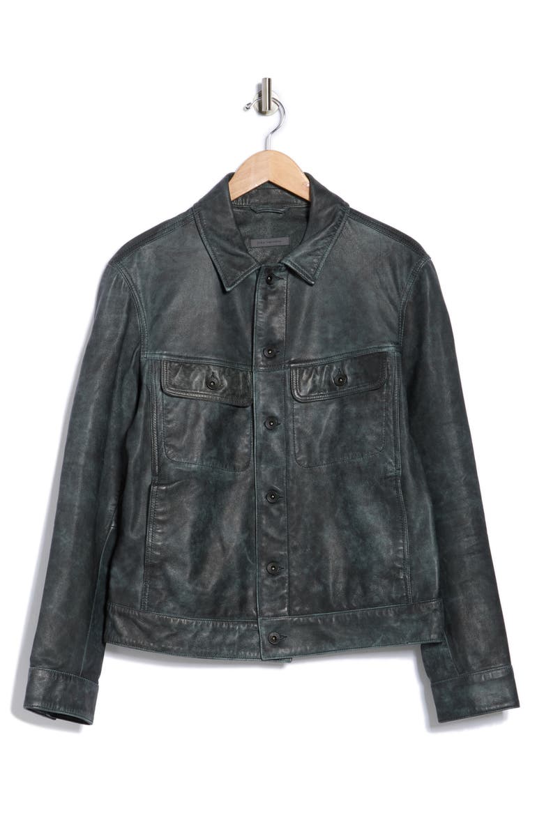 John Varvatos Owen Leather Jacket, Alternate, color, Black