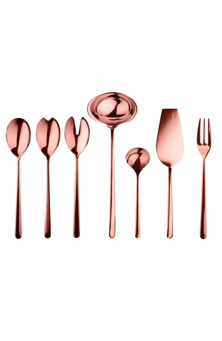 Mepra Linea Serving Set - 7 Pieces, Main, color, Bronze