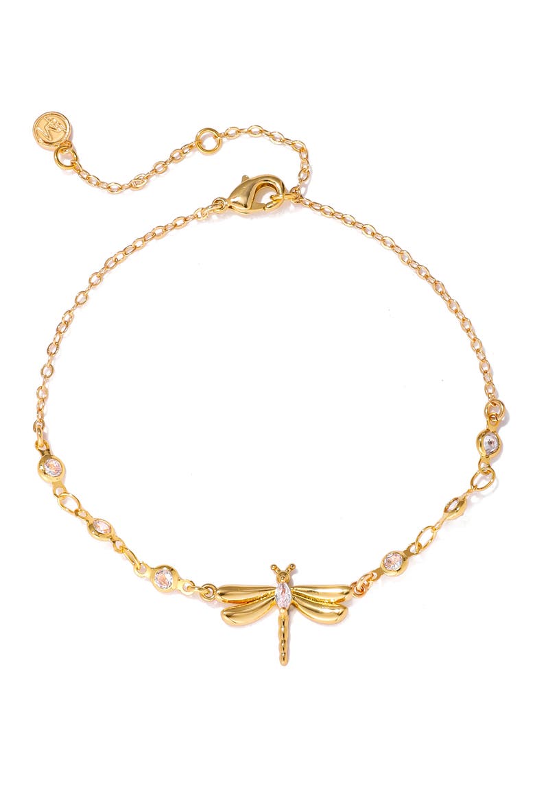 Dragonfly Kiss Bracelet, Main, color, GOLD