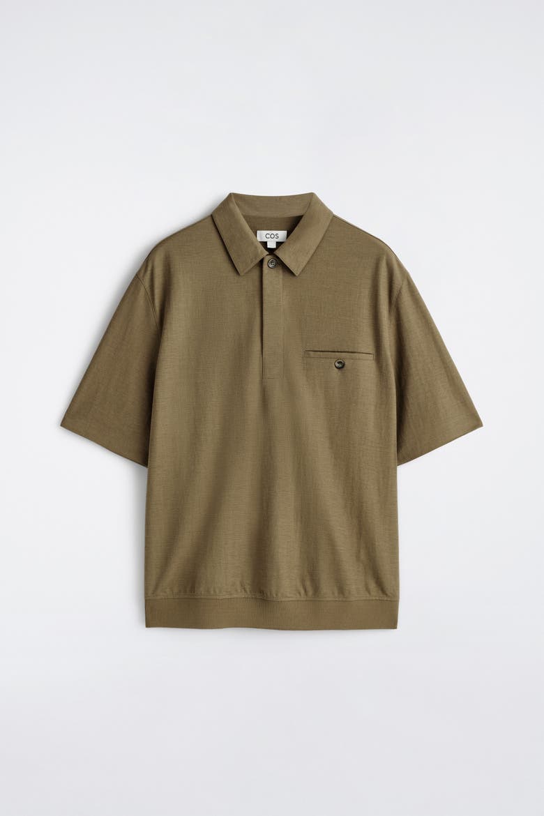 Fluid Jersey Polo Shirt, Alternate, color, DARK KHAKI