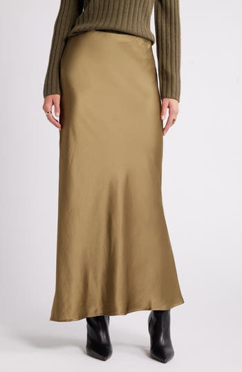 Open Edit Bias Cut Maxi Skirt