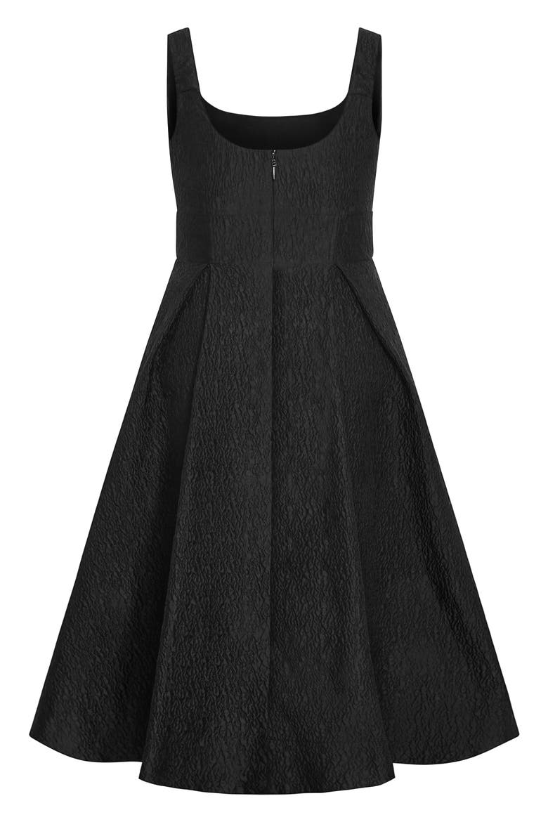 Estrella Square Neck Dress, Alternate, color, BLACK