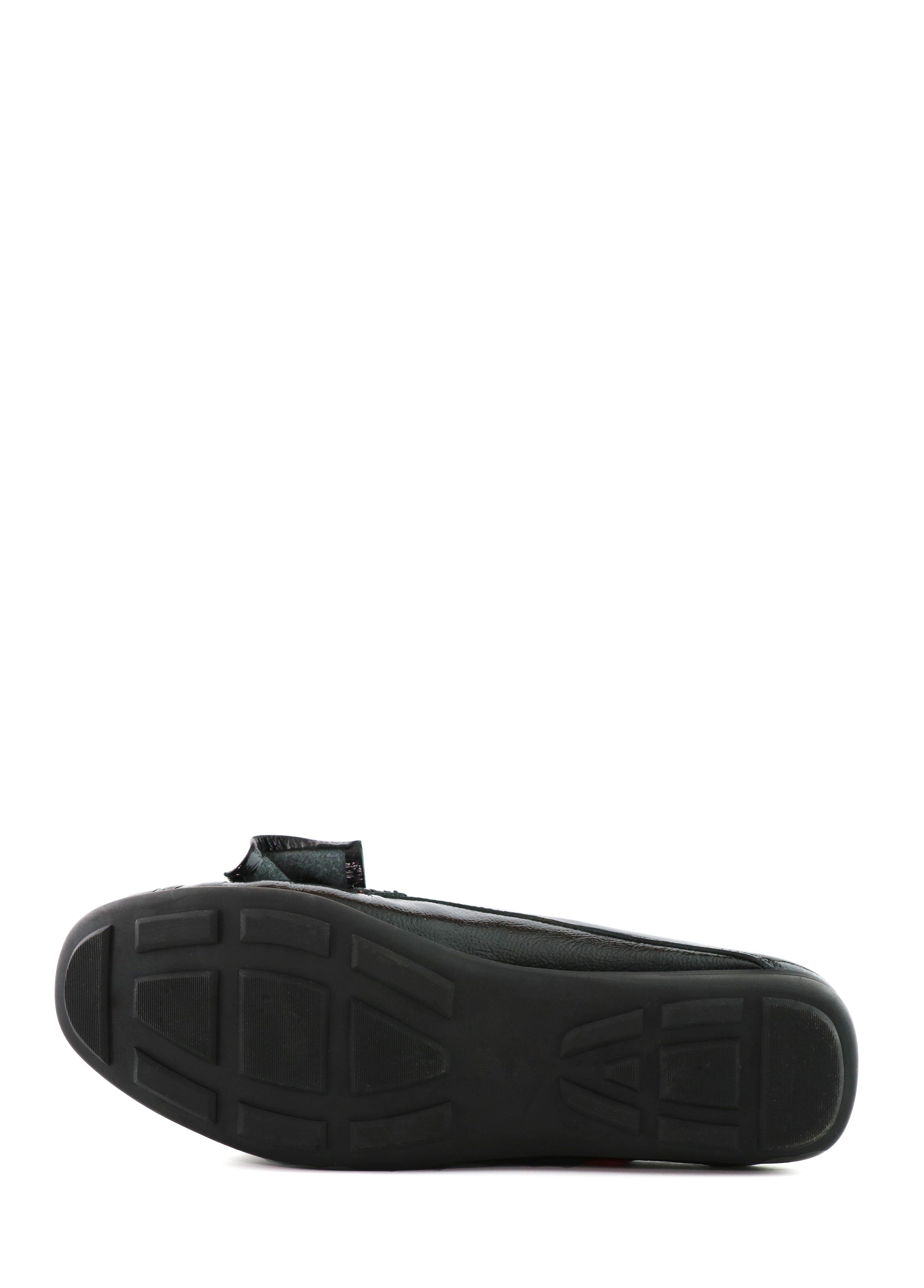 Marc Joseph New York Diane St Slip On Leather Bow Mule, Alternate, color, Black Svelte Patent