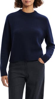 Theory Cashmere Crewneck Crop Sweater