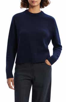 Theory Cashmere Crewneck Crop Sweater