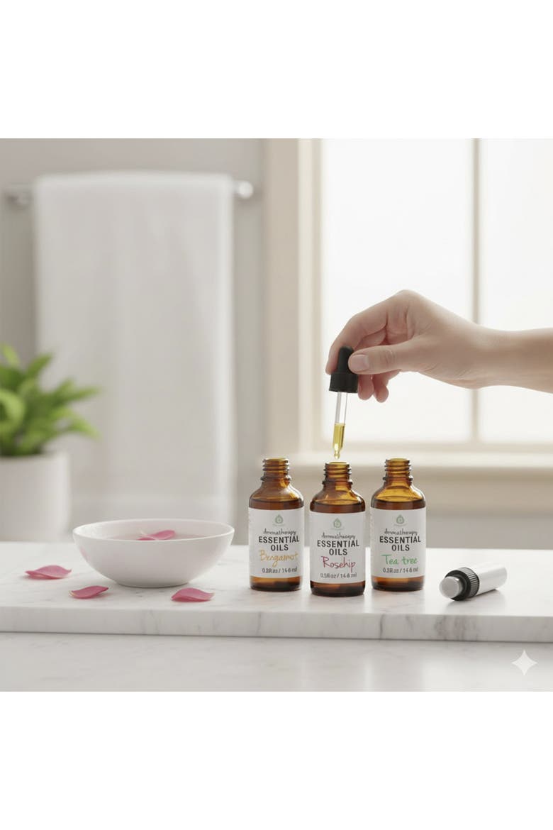 Essential Oils & Wellness Mist Spray Set, Alternate, color, White