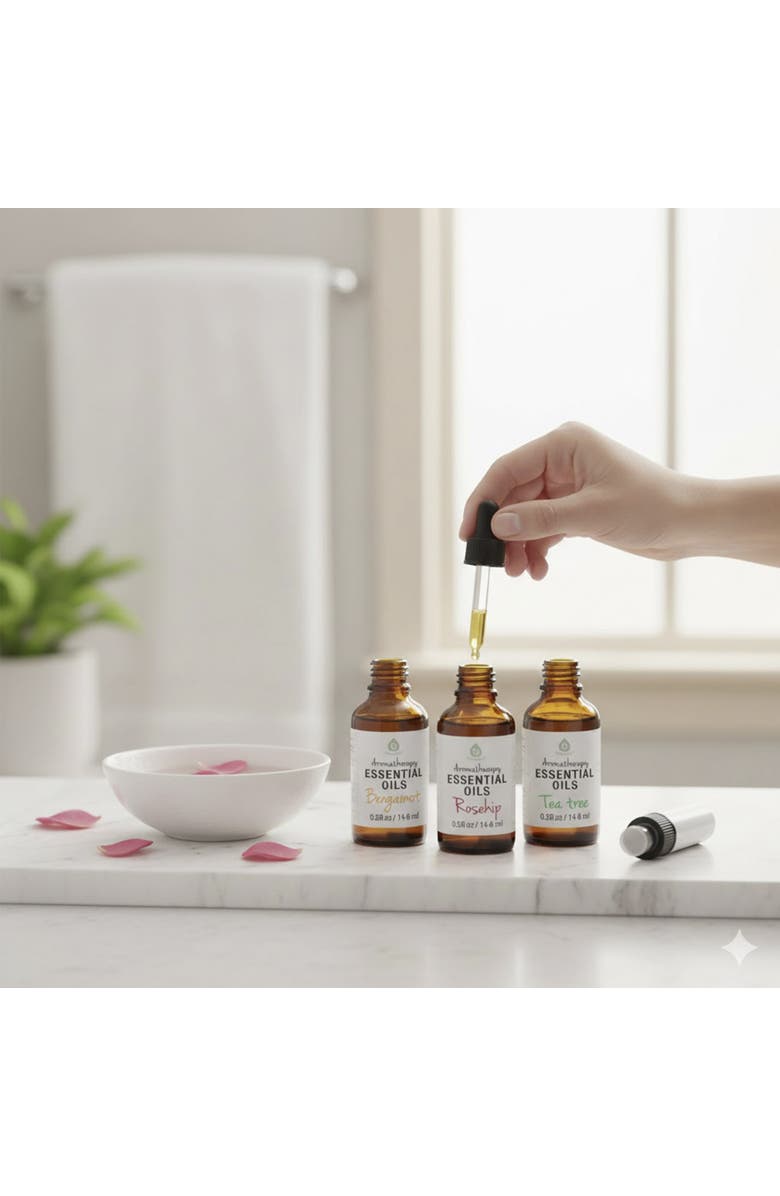 PURSONIC Aromatherapy Mood & Ambiance Bundle Essential Oils + Mist Spray for Stress Relief & Skin Harmony, Alternate, color, White