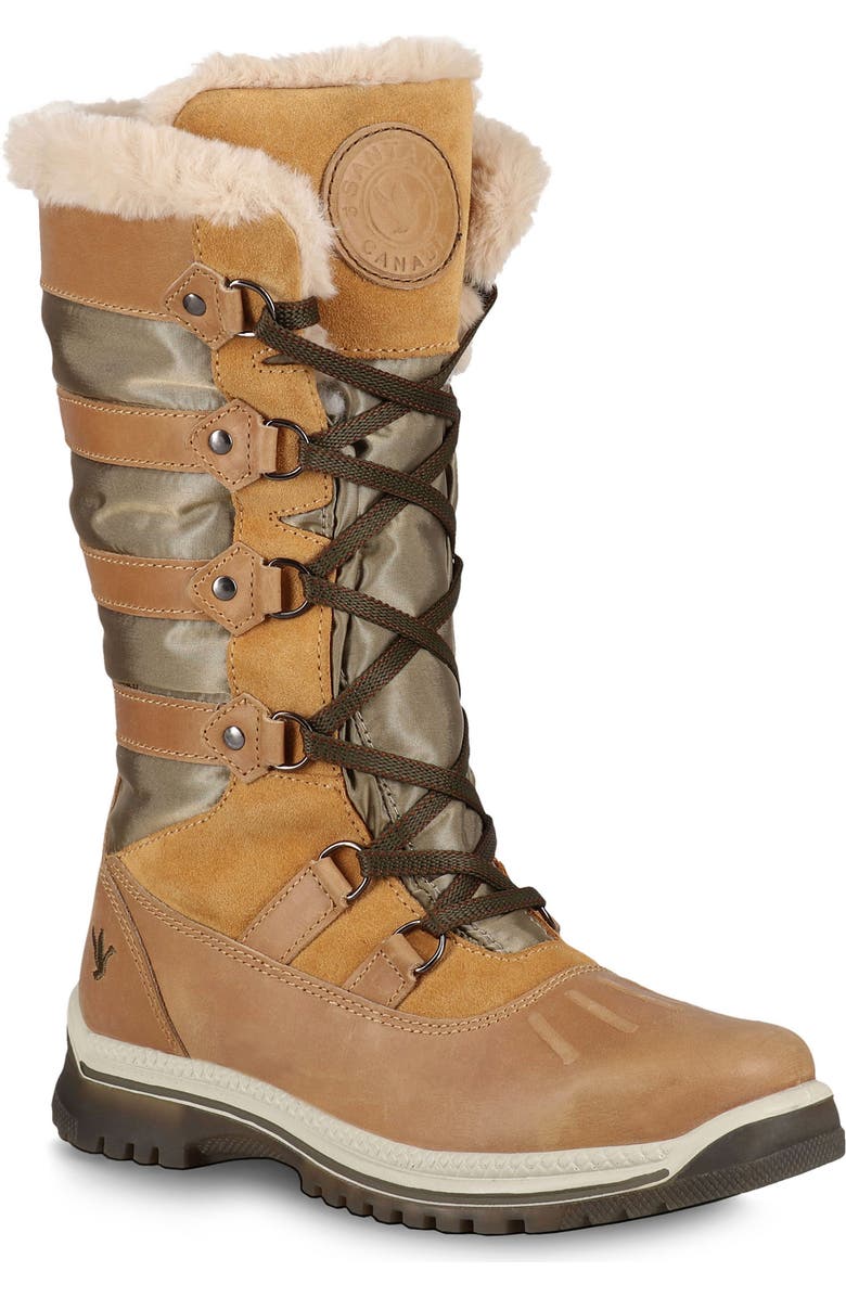 Santana Canada Marlyna Waterproof Winter Boot, Main, color, Wheat / Olive
