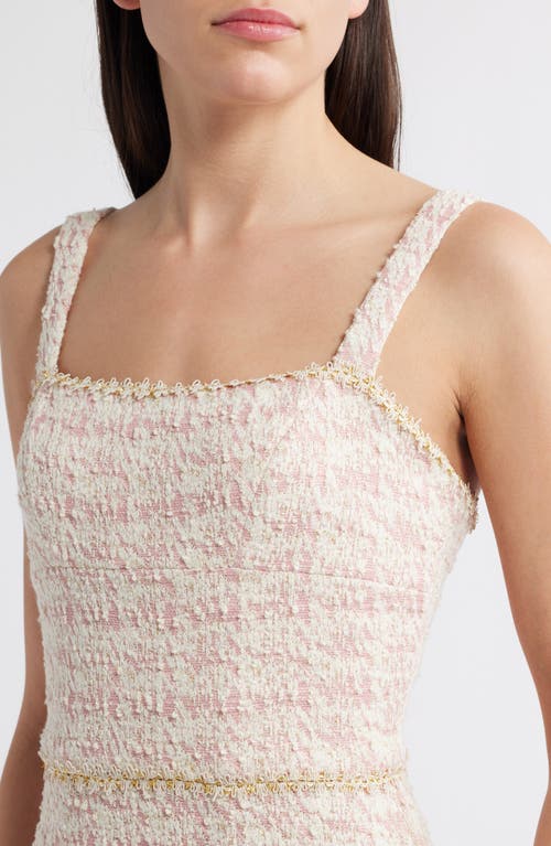 Black Halo Amaranta Midi Dress In Ballet Boucle In Neutral
