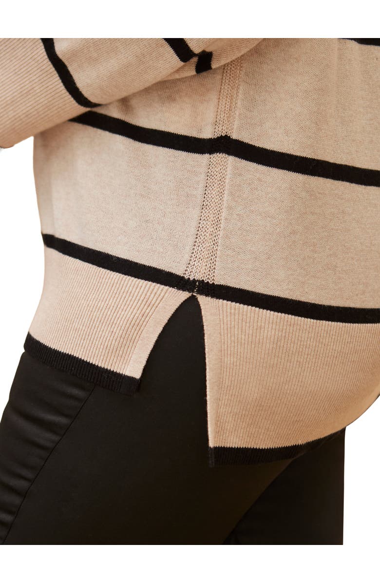 Live Unlimited Striped V-Neck Jumper, Alternate, color, Cream