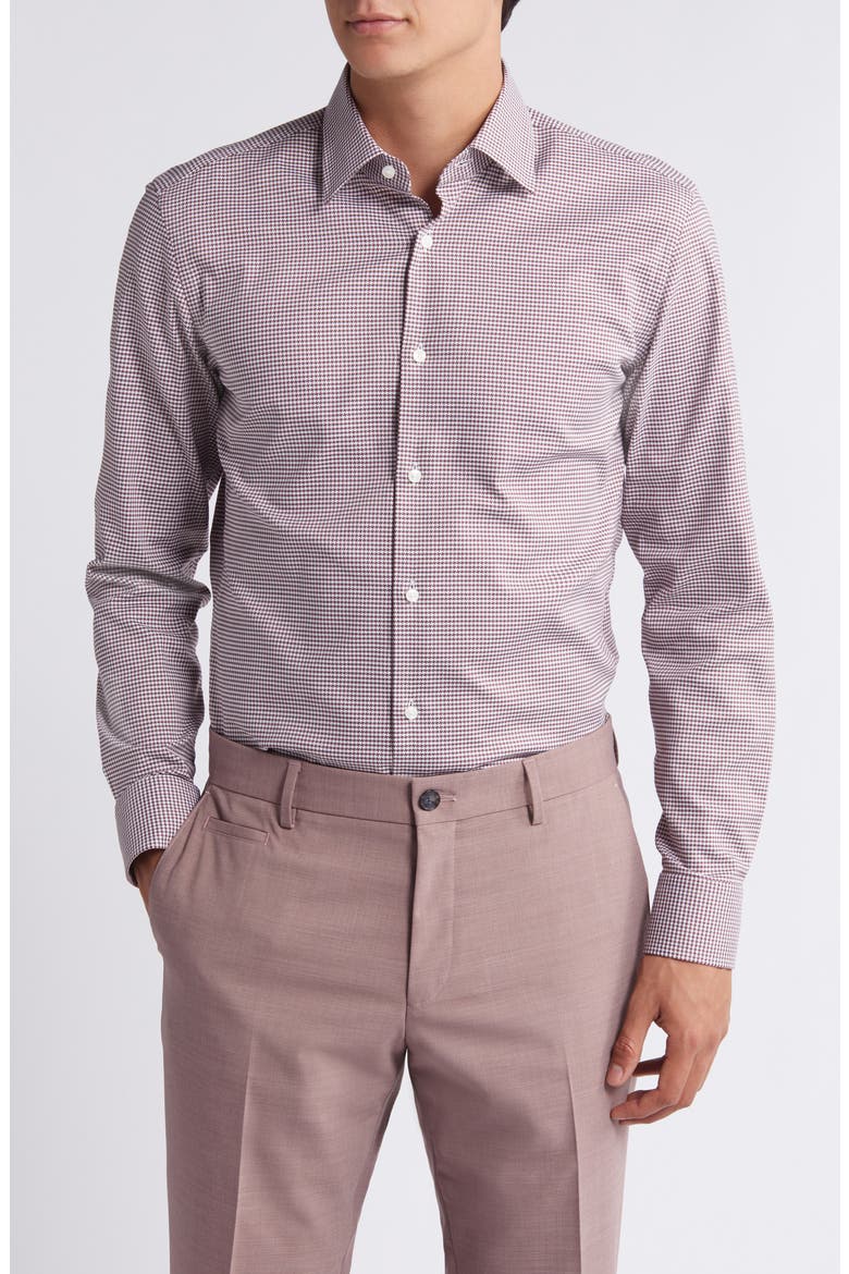 Hank Kent Stripe Stretch Dress Shirt, Main, color, OPEN RED