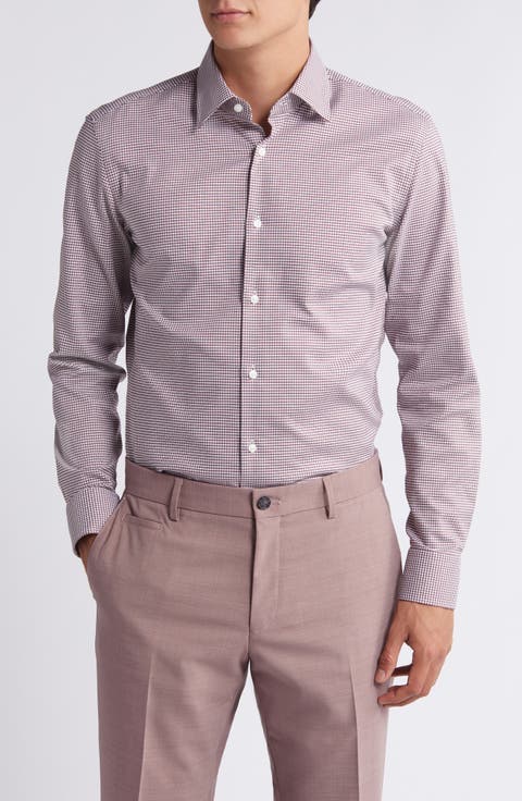 Hank Kent Stripe Stretch Dress Shirt (Regular & Big)