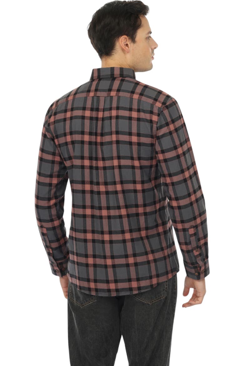Men's Ascent Plaid Light Flannel Shirt, Alternate, color, Grey