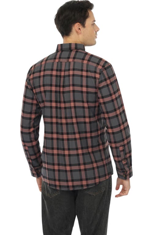Vustra Ascent Plaid Light Flannel Shirt In Grey