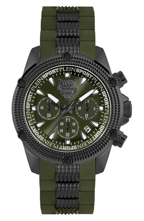 Hurricane Silicone Strap Watch, 44mm