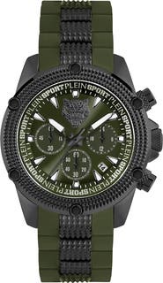 PHILIPP PLEIN Hurricane Silicone Strap Watch, 44mm