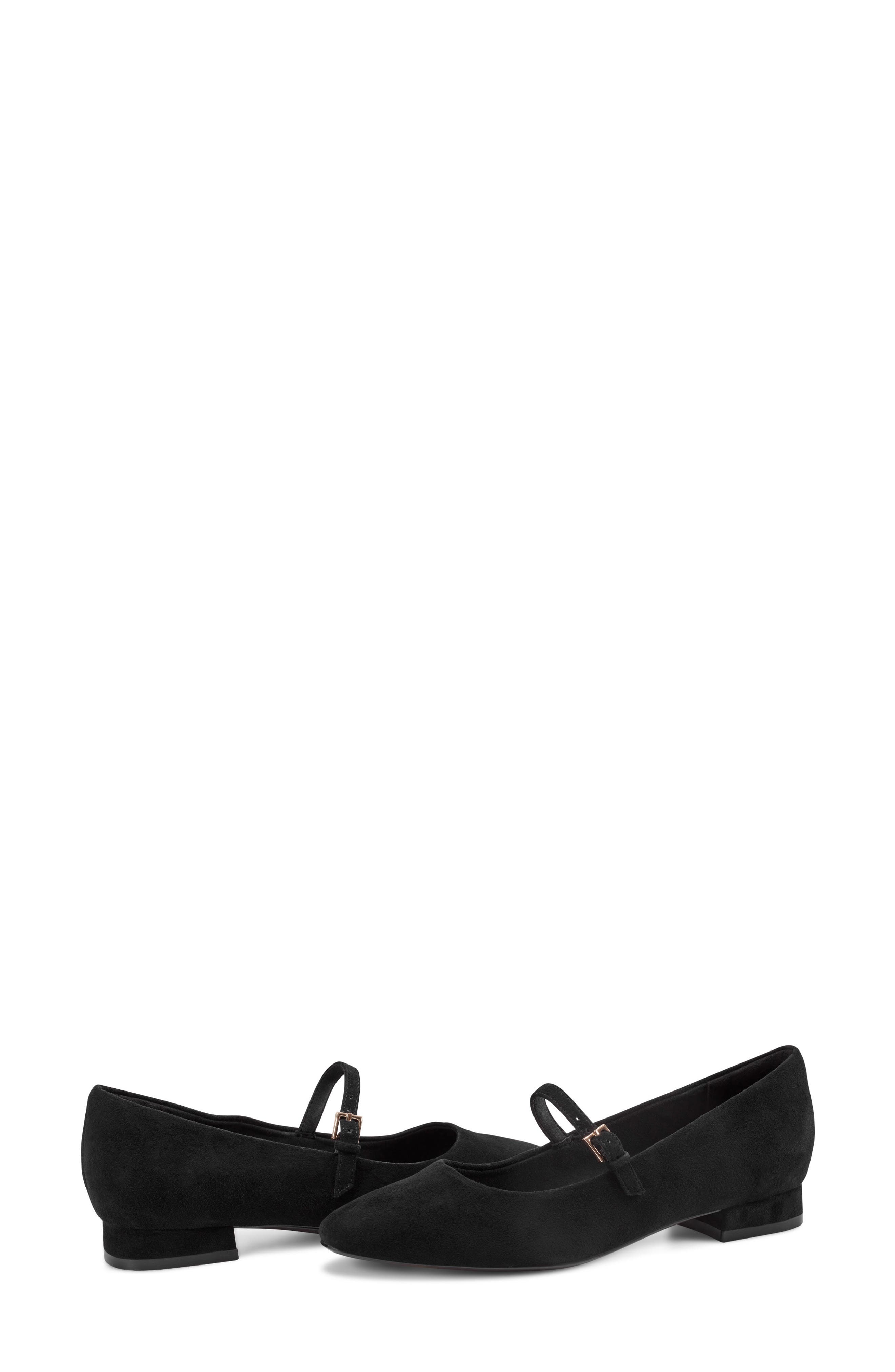 Rockport Taren Pointed Toe Flat, Alternate, color, Black