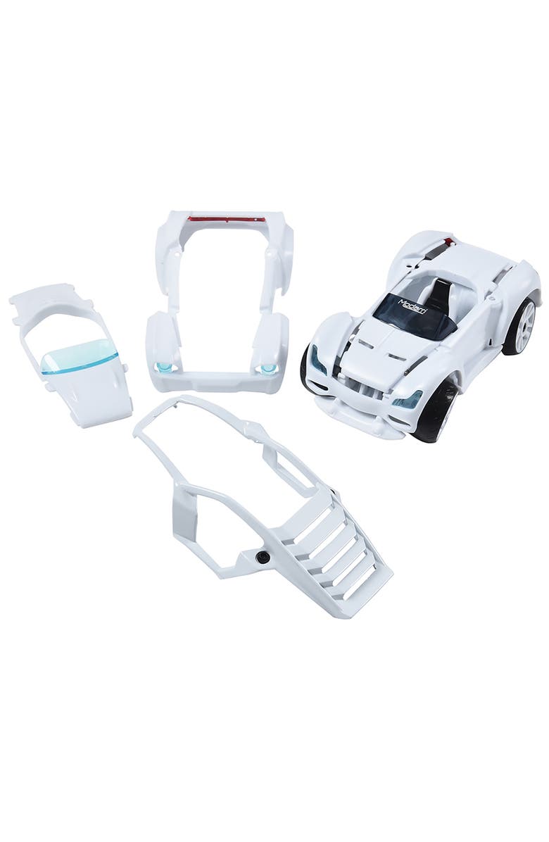 Modarri Deluxe Paint It Auto Design Studio Design & Build Toy Car, Alternate, color, Multicolored