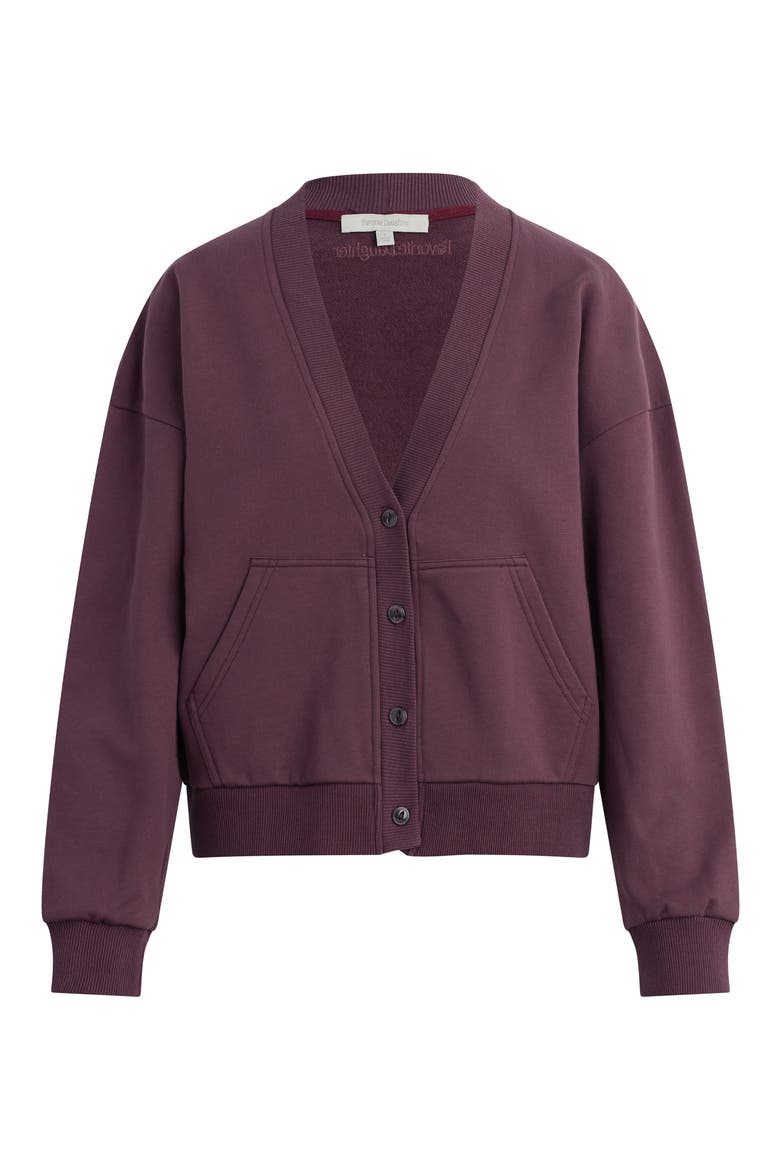 The Cutesy Crop Cardigan, Alternate, color, BURGUNDY DAHLIA