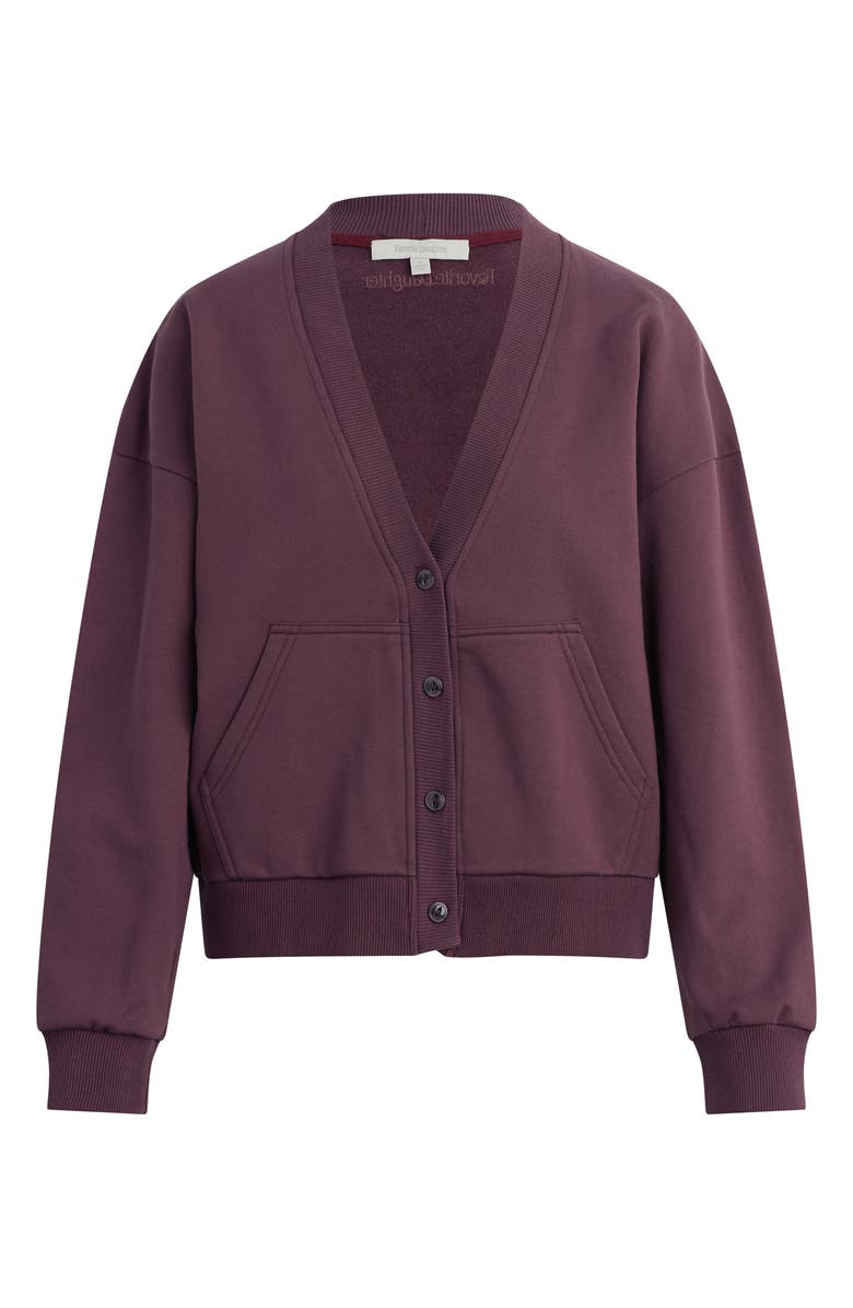 Favorite Daughter The Cutesy Crop Cardigan, Alternate, color, Burgundy Dahlia