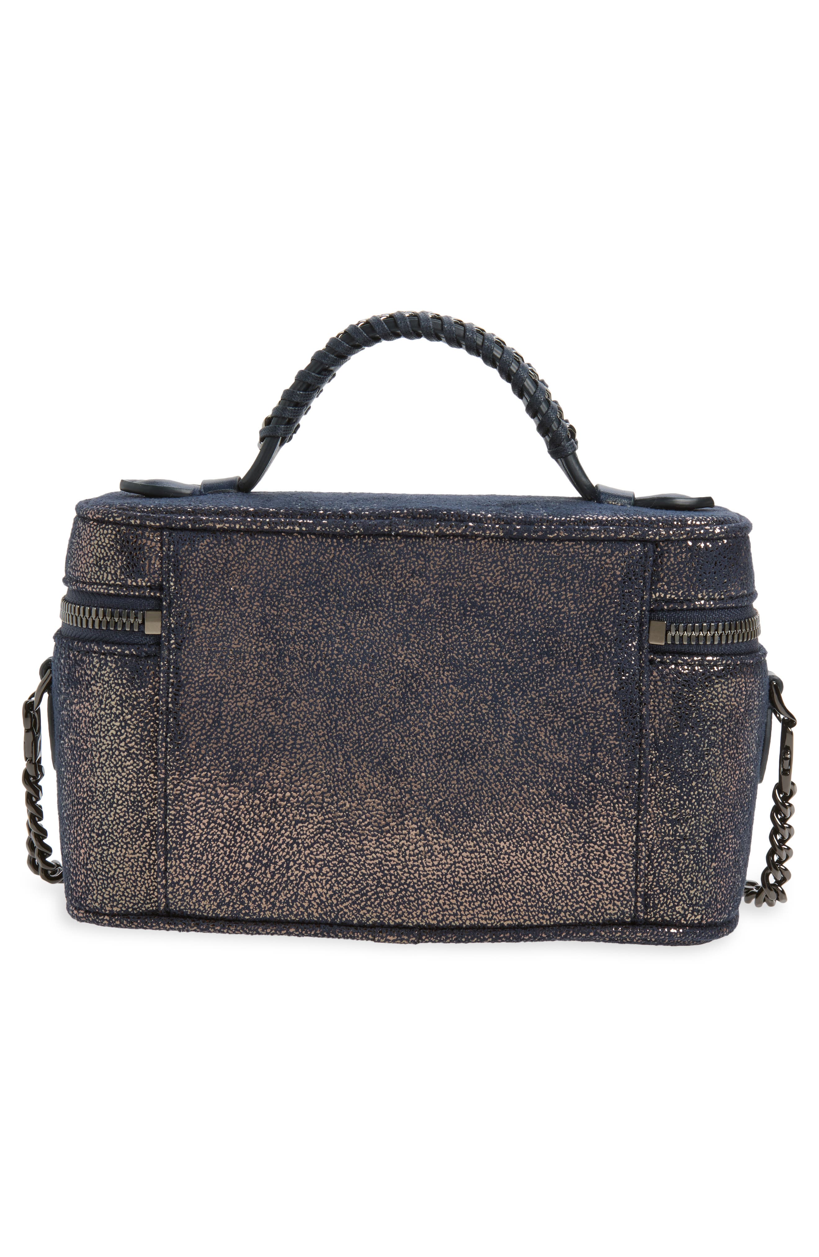 Falabella Shine Crossbody Vanity Case, Alternate, color, DARK NAVY