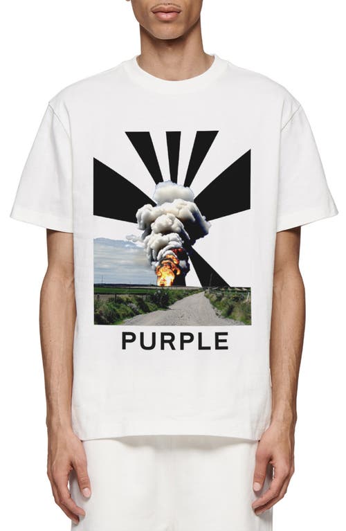 PURPLE BRAND PURPLE BRAND HEAVYWEIGHT COTTON JERSEY GRAPHIC T-SHIRT