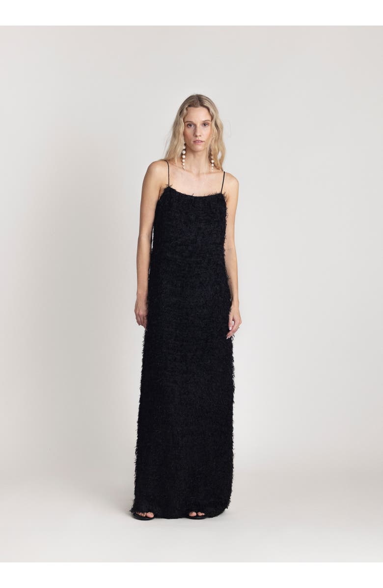 Alas Spaghetti Strap Bridal Dress, Main, color, Black