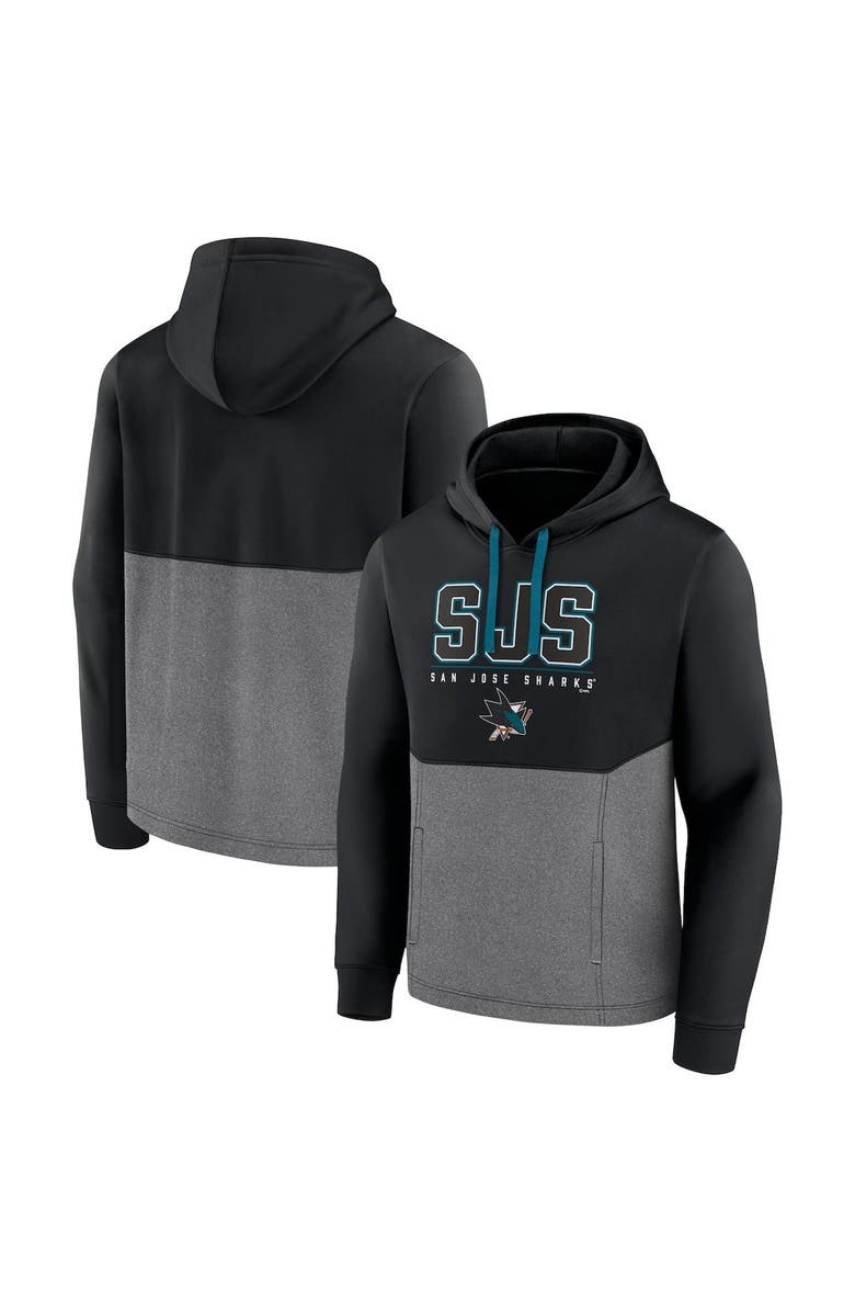 FANATICS Men's Fanatics Branded Black San Jose Sharks Successful Tri-Blend Pullover Hoodie, Main, color, Black