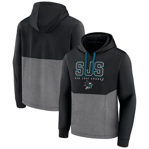 Men's Fanatics Branded Black San Jose Sharks Successful Tri-Blend Pullover Hoodie