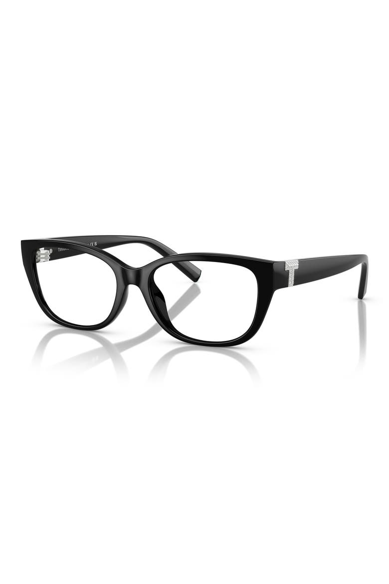 54mm Pillow Optical Glasses, Alternate, color, BLACK
