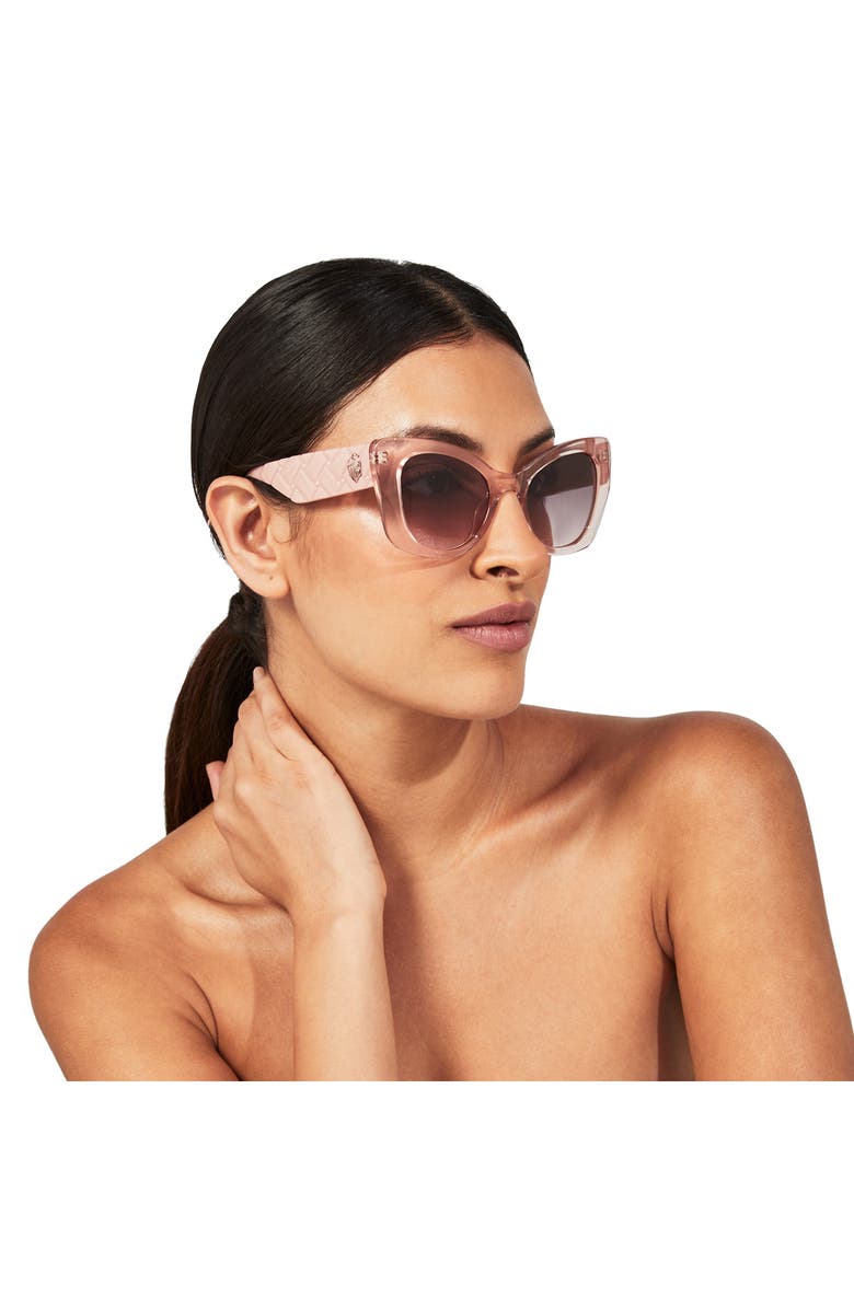 Kurt Geiger London 52mm Gradient Cat Eye Sunglasses, Alternate, color, Light Pink/ Azure Gradient