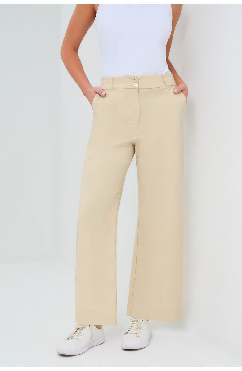 Anatomie Ivanna Performance Cotton Cropped Flare Pant, Main, color, Wheat