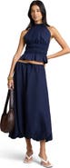 Onia Air Linen Bubble Maxi Skirt