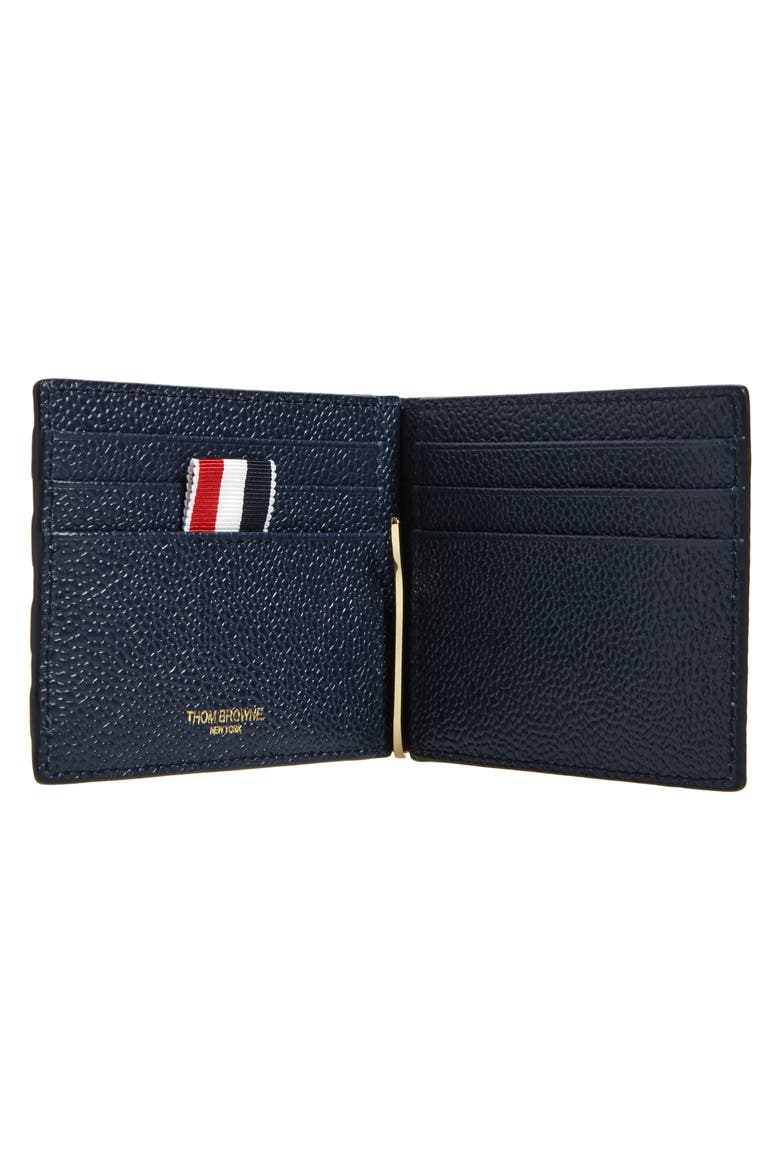 4-Bar Leather Bifold Wallet, Alternate, color, NAVY