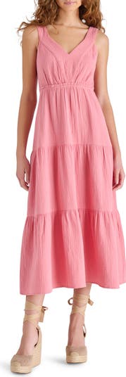 【Steve Madden】 アミラ ミディドレス（ティアード×コットン） Steve Madden Amira Tiered Cotton Midi Dress | Nordstrom