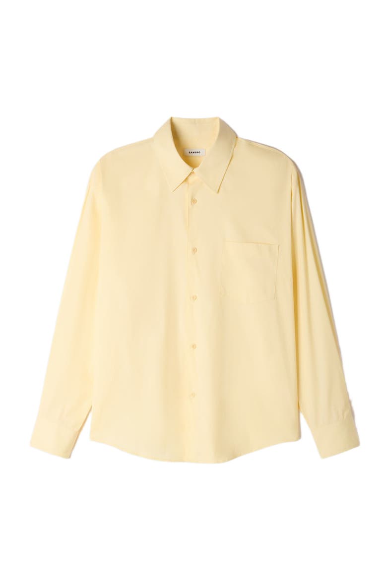 Oversized cotton shirt, Alternate, color, Souffre
