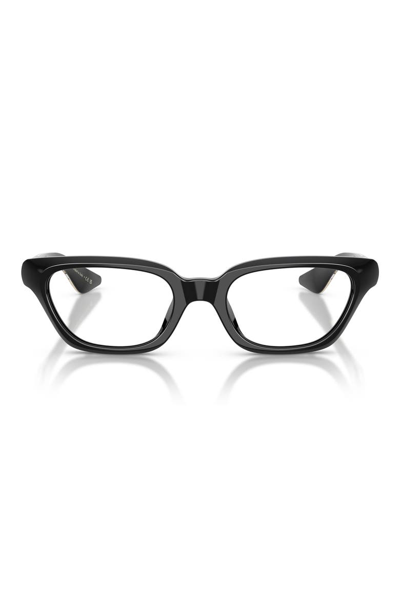 52mm Khaite Cat Eye Optical Frames, Main, color, BLACK / CLEAR