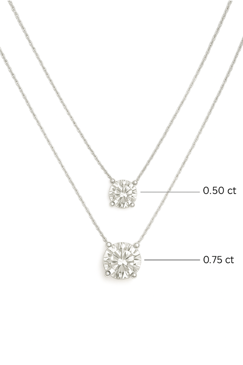 Apollo 14K White Gold Round Lab Grown Diamond Pendant - 0.50 Ctw, Alternate, color, 14K White Gold
