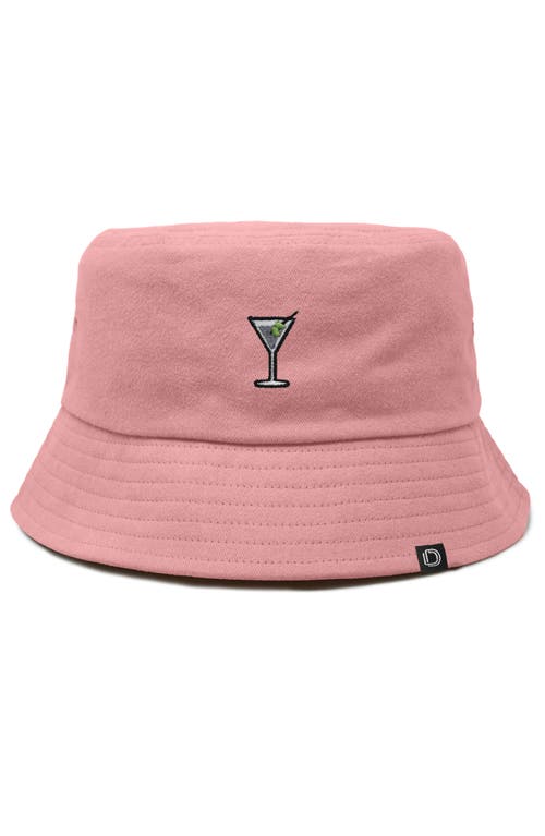 Dalix Martini Bucket Hat In Peach Melba