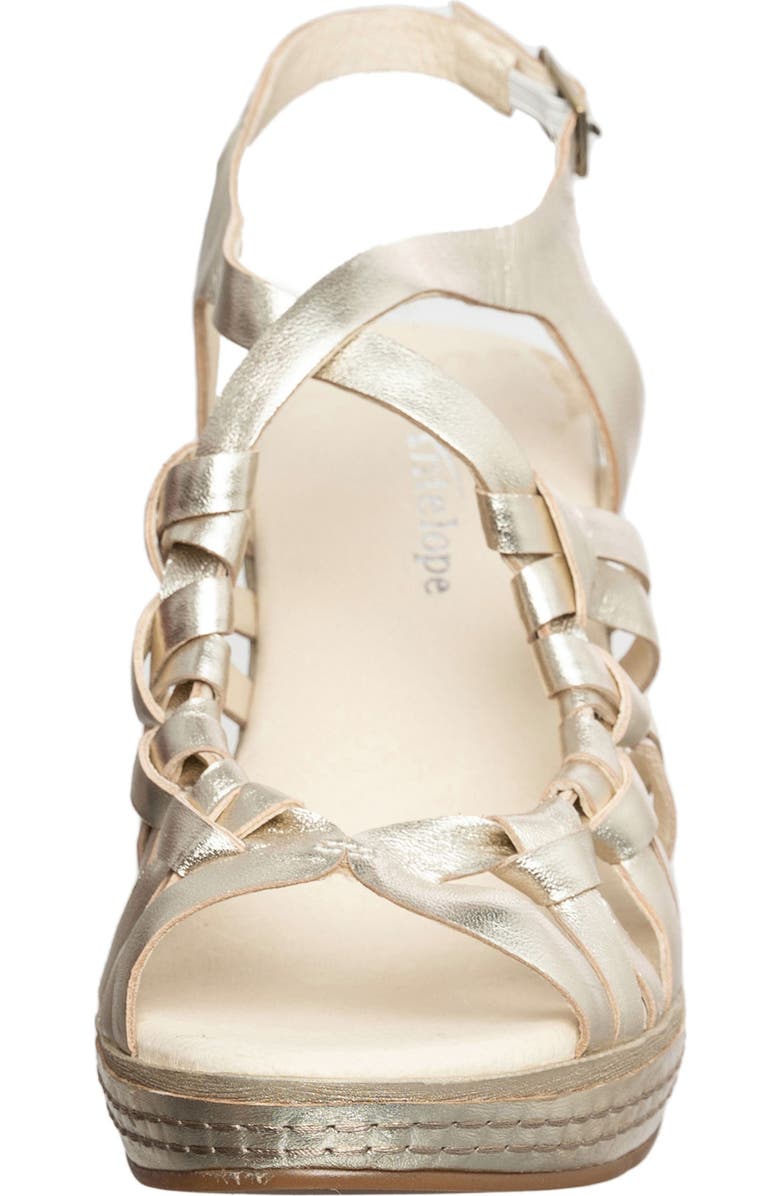 ANTELOPE Genna Platform Wedge Sandal, Alternate, color, Gold