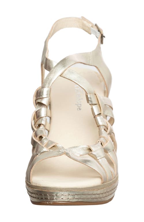 Antelope Genna Platform Wedge Sandal In Gold