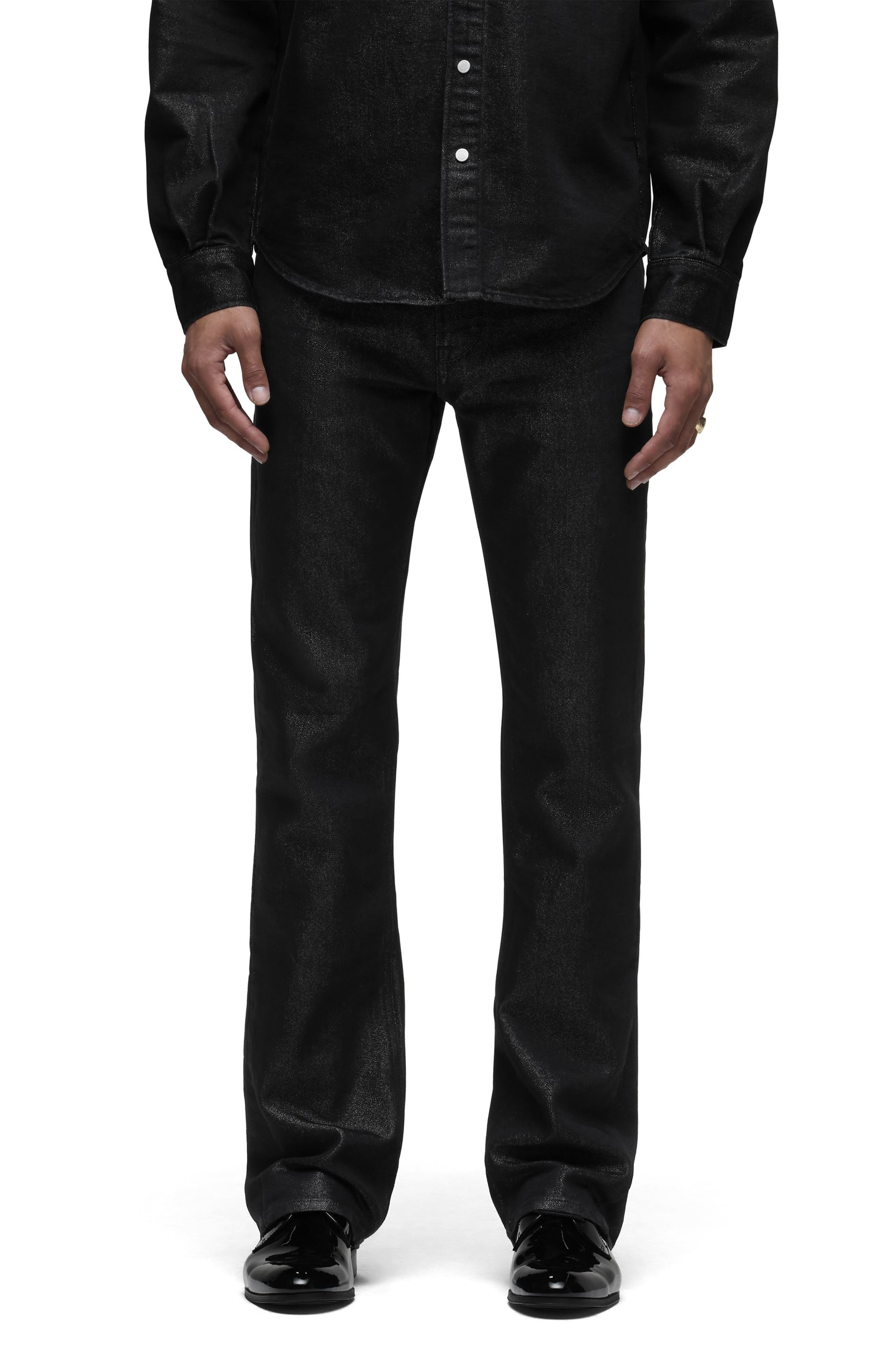 Walker Metallic Kick Flare Jeans