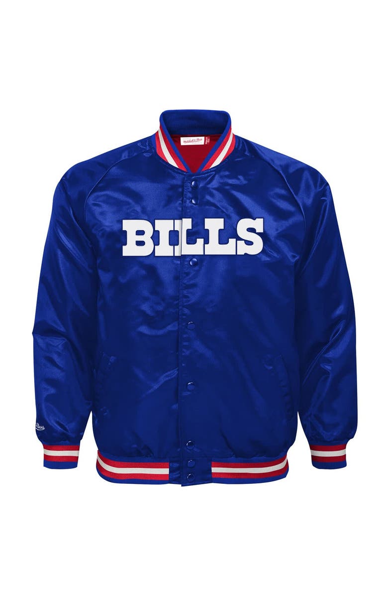 Mitchell & Ness Youth Mitchell & Ness  Royal Buffalo Bills Lightweight Full-Snap Satin Jacket, Alternate, color, Royal