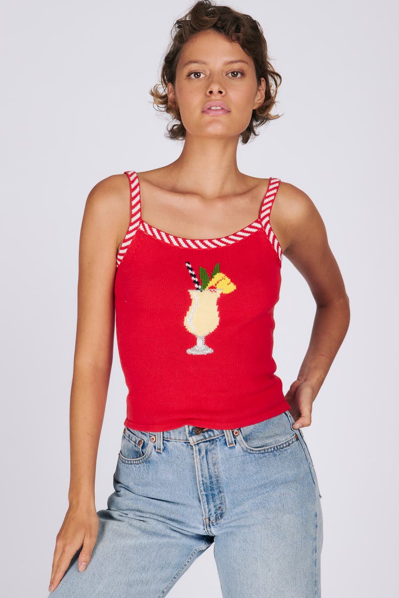 Pina Colada Tank, Alternate, color, Maraschino