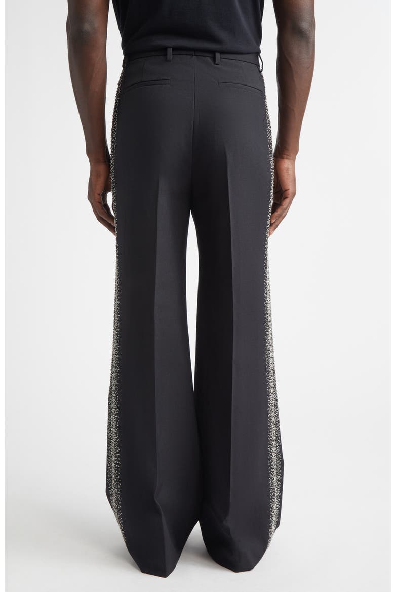 Crystal Stripe Flare Leg Pants, Alternate, color, BLACK